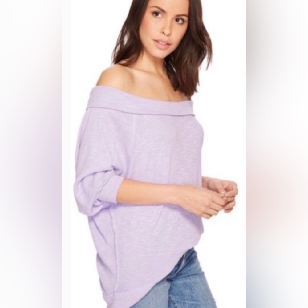 We The Free Palisades Off The Shoulder Top Lilac Lavender Boho Size Small